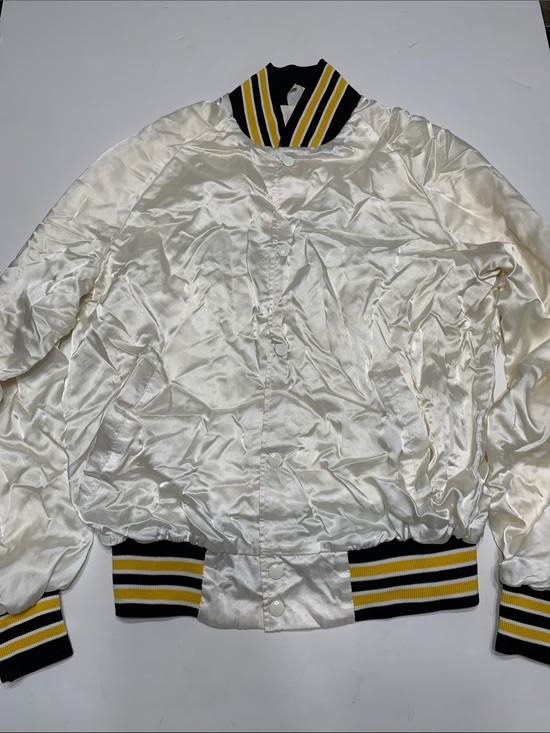 Westark Other - Westark USA Satin Bomber Jacket with Black & Yellow Stripe Trim